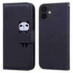 For iPhone 12 mini Cartoon Buckle Horizontal Flip Leather Phone Case(Black)