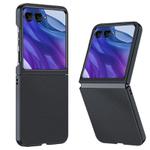 For Motorola Razr 60 Ultra Ultra-thin Plain Skin Leather Phone Case(Black)