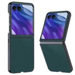 For Motorola Razr 60 Ultra Ultra-thin Plain Skin Leather Phone Case(Green)