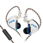 CCA CCA-C12 3.5mm Gold Plated Plug 12 Unit Hybrid Technology Wire-controlled In-ear Earphone, Type:with Mic(Blue)