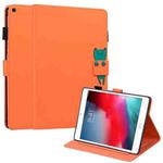 For iPad mini 5 / 4 / 3 / 2 / 1 Cartoon Buckle Leather Smart Tablet Case(Orange)