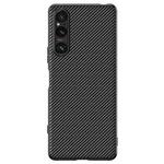 For Sony Xperia 1 V Ultra-thin Carbon Fiber Texture Printing Phone Case(Black)