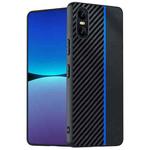 For Sony Xperia 10 VI Ultra-thin Carbon Fiber Texture Printing Phone Case(Black Blue)