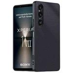 For Sony Xperia 1 VII Ultra-thin Carbon Fiber Texture Printing Phone Case(Black)
