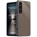 For Sony Xperia 1 VII Ultra-thin Carbon Fiber Texture Printing Phone Case(Gold)