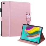For Samsung Galaxy Tab S5e 10.5 T720 Cartoon Buckle Leather Tablet Case(Rose Gold)