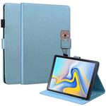 For Samsung Galaxy Tab A 10.5 T590 Cartoon Buckle Leather Tablet Case(Blue)