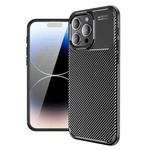 For iPhone 15 Pro Max Carbon Fiber Texture Shockproof TPU Phone Case(Black)