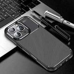 For iPhone 16 Pro Carbon Fiber Texture Shockproof TPU Phone Case(Black)