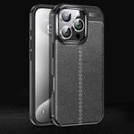 For iPhone 16 Pro Litchi Texture Shockproof TPU Phone Case(Black)