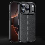 For iPhone 17 Pro Max Litchi Texture Shockproof TPU Phone Case(Black)