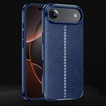 For iPhone 17 Air Litchi Texture Shockproof TPU Phone Case(Blue)