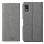 For Sharp Aquos Wish 3 ViLi DMX Series Shockproof TPU + PU Leather Magnetic Attraction Horizontal Flip Case(Grey)