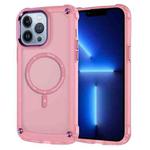 For iPhone 13 Pro Skin Feel TPU + PC MagSafe Magnetic Phone Case(Transparent Pink)