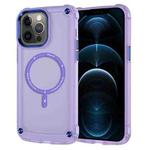 For iPhone 12 Pro Max Skin Feel TPU + PC MagSafe Magnetic Phone Case(Transparent Purple)