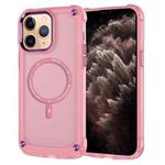 For iPhone 11 Pro Skin Feel TPU + PC MagSafe Magnetic Phone Case(Transparent Pink)