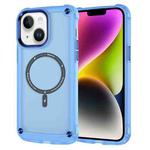 For iPhone 15 Plus Skin Feel TPU + PC MagSafe Magnetic Phone Case(Transparent Blue)