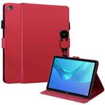 For Huawei MediaPad M5 10.8 Cartoon Buckle Leather Tablet Case(Red)