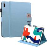 For Huawei MatePad 10.4 Cartoon Buckle Leather Tablet Case(Blue)