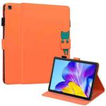 For Huawei Tablet Enjoy 2 /Honor Pad 6 Cartoon Buckle Leather Tablet Case(Orange)