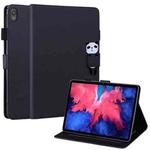 For Lenovo Tab P11 Cartoon Buckle Leather Tablet Case(Black)