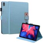 For Lenovo Tab P11 Cartoon Buckle Leather Tablet Case(Blue)