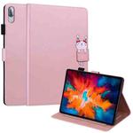 For Lenovo Tab P11 Pro Cartoon Buckle Leather Tablet Case(Rose Gold)