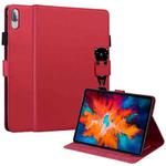 For Lenovo Tab P11 Pro Cartoon Buckle Leather Tablet Case(Red)