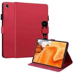 For Lenovo Tab M10 Plus X606F Cartoon Buckle Leather Tablet Case(Red)