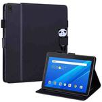 For Lenovo Tab E10 HD TB-X104 Cartoon Buckle Leather Tablet Case(Black)