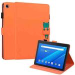 For Lenovo Tab E10 HD TB-X104 Cartoon Buckle Leather Tablet Case(Orange)