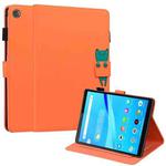 For Lenovo Tab M8 2nd Gen TB-8505F Cartoon Buckle Leather Tablet Case(Orange)
