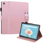 For Lenovo Tab M10 HD 10.1 Cartoon Buckle Leather Tablet Case(Rose Gold)