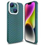 For iPhone 14 Plus Hollow Heat Dissipation TPU Phone Case(Green)