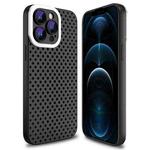 For iPhone 12 Pro Max Hollow Heat Dissipation TPU Phone Case(Black)