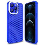 For iPhone 12 Pro Max Hollow Heat Dissipation TPU Phone Case(Blue)