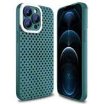 For iPhone 12 Pro Max Hollow Heat Dissipation TPU Phone Case(Green)