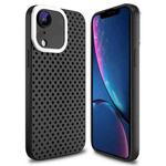 For iPhone XR Hollow Heat Dissipation TPU Phone Case(Black)