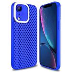 For iPhone XR Hollow Heat Dissipation TPU Phone Case(Blue)