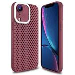 For iPhone XR Hollow Heat Dissipation TPU Phone Case(Rose Red)