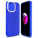 For iPhone 8 Plus / 7 Plus Hollow Heat Dissipation TPU Phone Case(Blue)