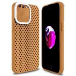 For iPhone 8 Plus / 7 Plus Hollow Heat Dissipation TPU Phone Case(Brown)