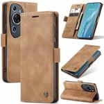 For Huawei P60 Art CaseMe 013 Multifunctional Horizontal Flip Leather Phone Case(Brown)