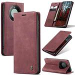 For Huawei Mate 60 CaseMe 013 Multifunctional Horizontal Flip Leather Phone Case(Wine Red)