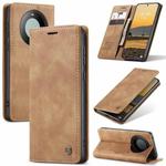 For Huawei Mate 60 CaseMe 013 Multifunctional Horizontal Flip Leather Phone Case(Brown)