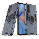 For OPPO Reno4 Pro PC + TPU Anti-fall Protective Case with Ring Holder(Navy)