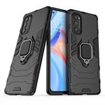 For OPPO Reno4 Pro PC + TPU Anti-fall Protective Case with Ring Holder(Black)