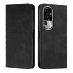 For OPPO Reno10 Diamond Splicing Skin Feel Magnetic Leather Phone Case(Black)