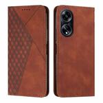 For OPPO A1 5G/A98/F23 5G Diamond Splicing Skin Feel Magnetic Leather Phone Case(Brown)