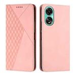 For OPPO A58 4G Diamond Splicing Skin Feel Magnetic Leather Phone Case(Rose Gold)